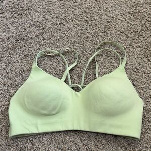Gymshark Strappy Back Light Support Sports Bra Green Size Small Yoga Gym Stretch